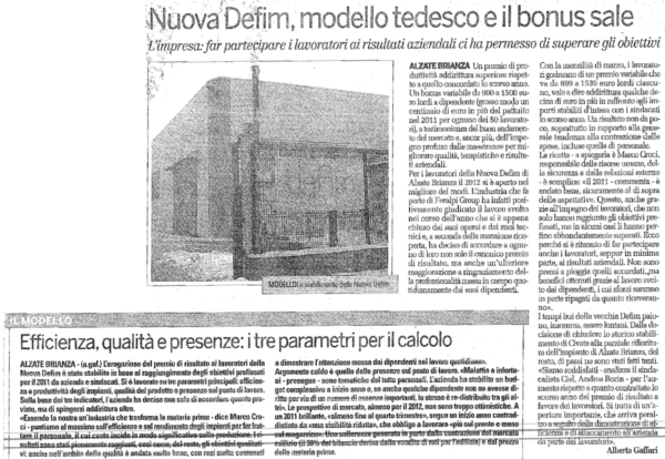 Nuova Defim, modello tedesco e il bonus sale