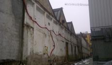 Foto del muro prima dell'installazione